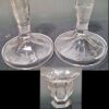 Pair Jefferson Glass ? Floral Etched Glass Candlesticks - Image 3