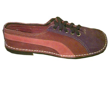 Contessa Continentals Purple Raspberry and Pink Rainbow Waves to Back Suede Women's Shoes with Box