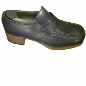 Dexter's Scorpion Blue with "V" on Ankle Lip Slip on Platform Shoes Deadstock in box