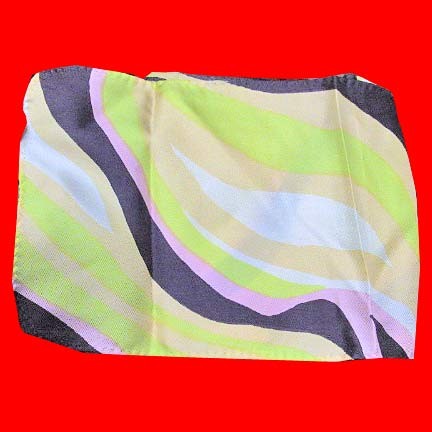 Swirled Purple Pink Yellow Peach and White 70's head scarf