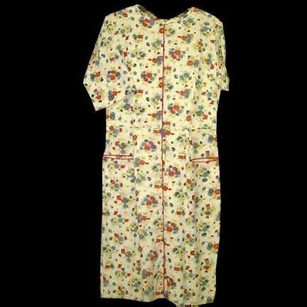 Dress Mac Lynne 40'S White Linen with Bouquet of Flowers