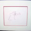Barney Bear Goggle Fishing Bear Cartoon 1940s Original MGM Production Drawing