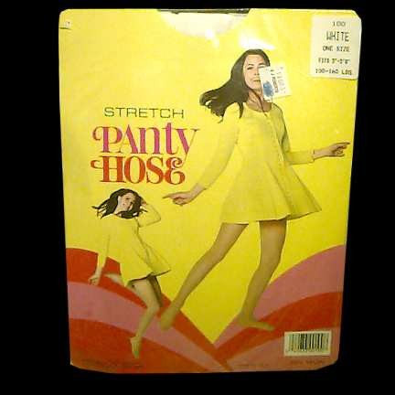 Panty Hose 60's Stretch White in Package