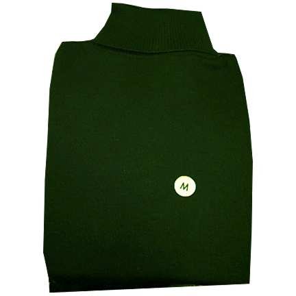Campus Studio One Olive Green Subtle Ribbed Fold Over Turtle Neck with Package