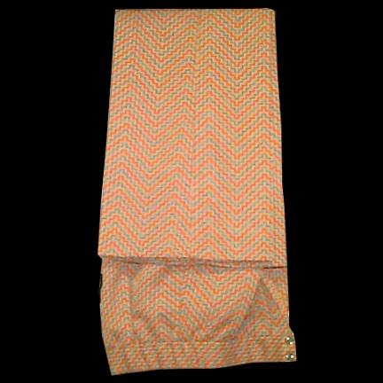 Jack Winter Orange and Silver Zig Zag Double Knit Slacks Deadstock with Tag