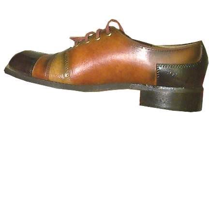 Fantasy Brown Orange and Tan Striped Toe "Hornet" Women's 70's Deadstock Shoes