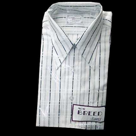 Now Breed By Campus White with 2 Tone Black Line Pattern Vertical Double White Line Horizontal Short Sleeve with Package