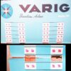 Varig Brazilian Airlines Boeing 707 Sticker Seating Chart - Image 2