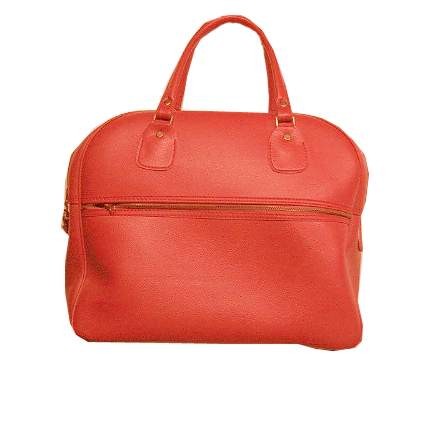 Orange with Rounded Top with Long Handles Suitcase Bag