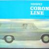 Japanese Toyopet Corona Line Brochure with Flyer