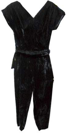 It's a Diamond Black Crushed Cotton Velvet Jumper with Black Belt