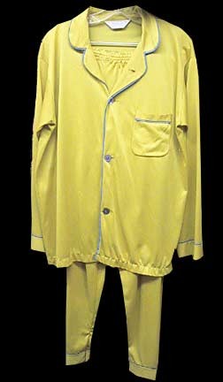 Towncraft Gold with Blue Trim Acetate Pajamas