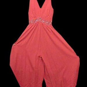 Orange with Very Well Done Waist of Rhinestones and Other small Stones Jumper