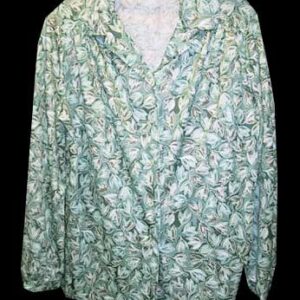 Nikki Green with Green with Brown Highlight Tulips Long Sleeve