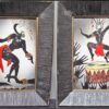 Irina Lorin Pair African Glazed Tiles in original Frames