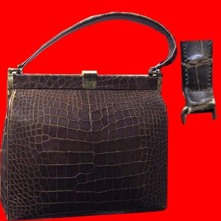 Coblentz original faux Alligator hand bag purse with interior attached change purse