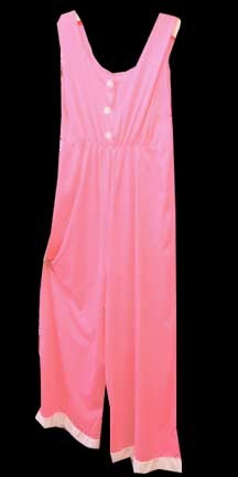 Hot Pink Halter Lounge Bell Bottoms with White Cuffs Bell Bottom