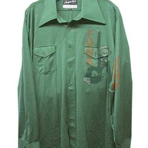 Christopher Rand Shiny Green with 2 Chest Pockets Shiny Disco Long Sleeve
