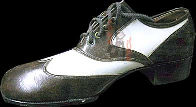 Varsity Shoes White with Brown Wing Tip Look Toe and Wrap