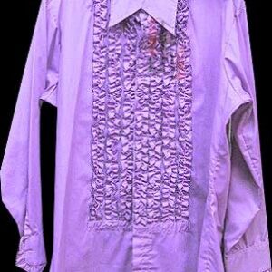 Delton Purple with Black Edge Lace Front Tux Shirt