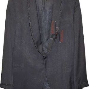After Six Bon Vivante Black with Brocade Lapel and Cuff Trim Tux Jacket