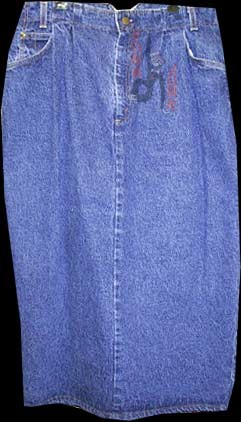 Levi Deep Indigo Spotted 3/4 Skirt