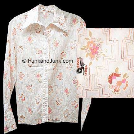 Flower and Berry Groups in Blocks Long Sleeve Blouse