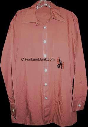 Rust with White Stitch Piping Long Sleeve Shirt