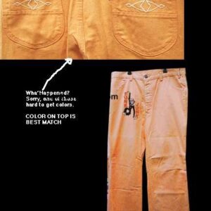Levi Hard to Find Orange Denim with Diamond Pattern Stitched Pockets Pants 38 X 30
