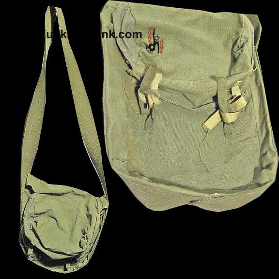 World War II Green Canvas Belt Wrapped Ammo Shoulder Bag