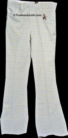 Studio One "Dusty Blue" Deadstock Blue Brown and White Blurry Plaid Slacks