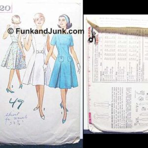 Simplicity 1960's One Piece Juniors and Misses Dress Pattern No. 4920 in Envelope