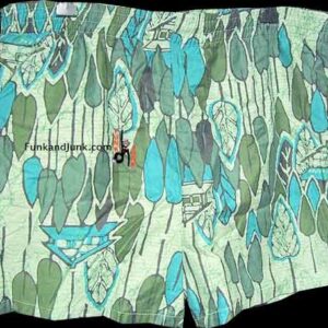 Jantzen Green & White Batik with Green & Teal Spear Leaf Pattern Men's Bathing Suit