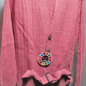 Campus Expressions Light Purple Button Front with Belt Cardigan Sweater