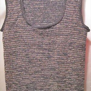 Knitina Metallic sparkle Disco Tank Top