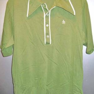 Grand Slam Green with White Piping Penguin Logo Pocket Men's Short Sleeve Shirt