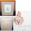 Red Skelton 1985 Dear Heart Clown Head Linen Pastel sketch