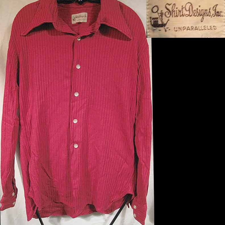 Shirt Designs Inc Raspberry Ribbed Surfers Long Sleeve Shirt