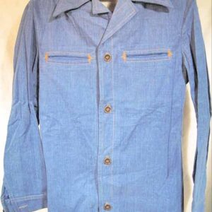 Sidran 1970s Orange stitched Denim Jacket and matching Vest