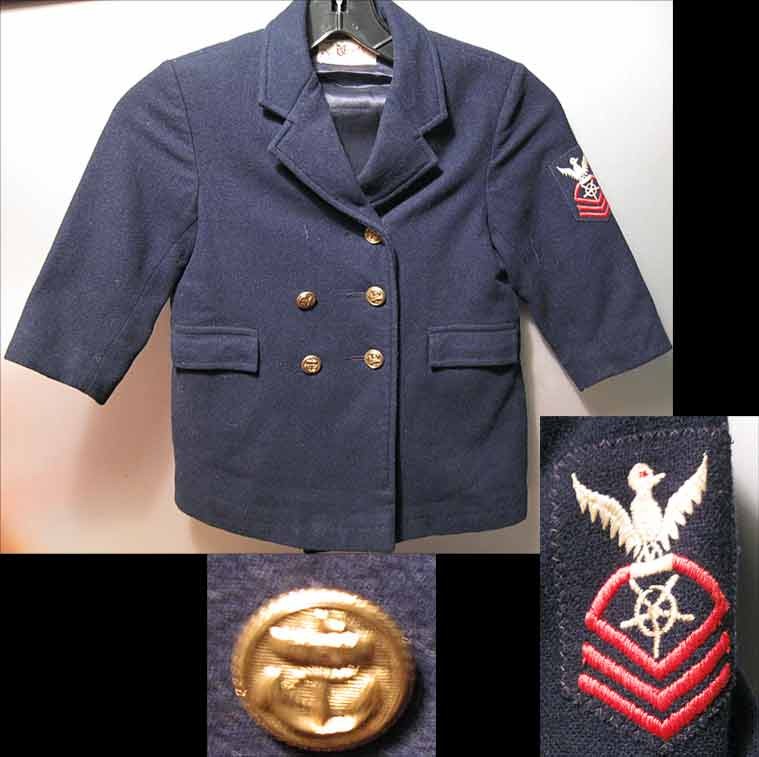 Berni Double Breasted Childs Sailor Jacket with Arm Patch