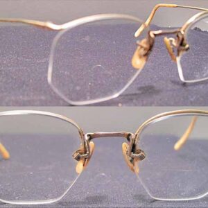 Artcraft no Frame Gold Metal with Pearline ear pieces Eyeglasses