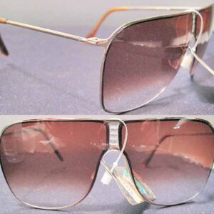 Foster Grant Oversized Aviators with Clear Panel Bridge