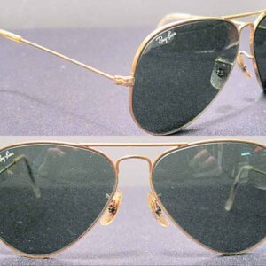 Ray Ban Gold Aviator Mens Sunglasses