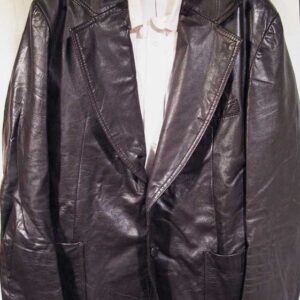 Weather Forecast Brown Classic Wide Lapel Leather Jacket