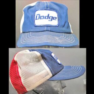 Dodge Vintage Patch Red White and Blue Truckers Hat Mesh Cap