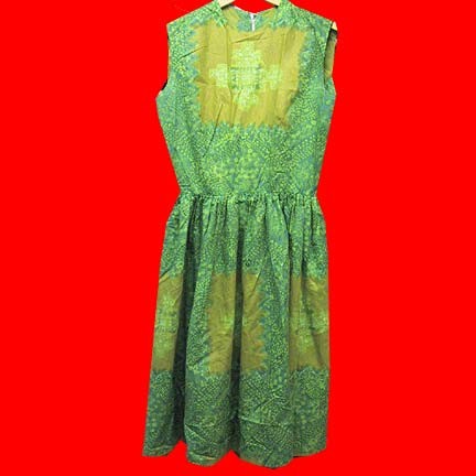 Stacy Ames batiked tie dye look sleeveless dress