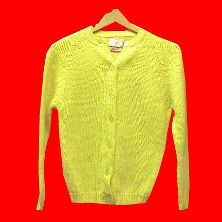 Terri bright Yellow with shiny Yellow buttons sweater